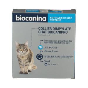 Collier Dimpylate Chat Biocanipro - Antiparasitaire - 1 Collier - BIOCANINA