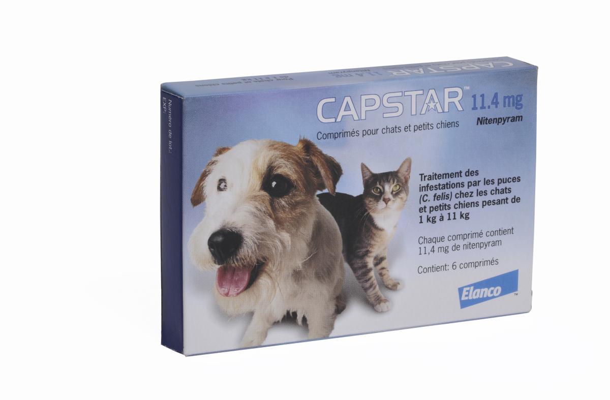 Anti puce chat et anti puce chien Capstar 11.4mg Petit chien et chat
