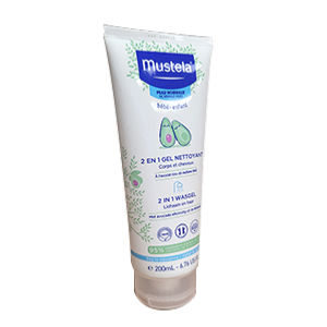 Gel Nettoyant - 2 en 1 Corps et Cheveux - Peau normale - Flacon 200 ml - MUSTELA