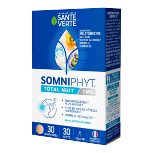 Somniphyt Total nuit 1 MG - Sommeil & Endormissement - 30 comprimés - SANTÉ VERTE