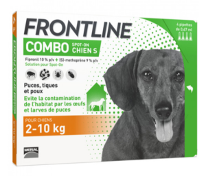 Frontline Combo - Chien - S - 2 à 10 Kg - 4 pipettes - BOEHRINGER