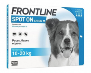 Frontline Spot On - Chien - M - de 10 à 20 kg - 4 pipettes - BOEHRINGER