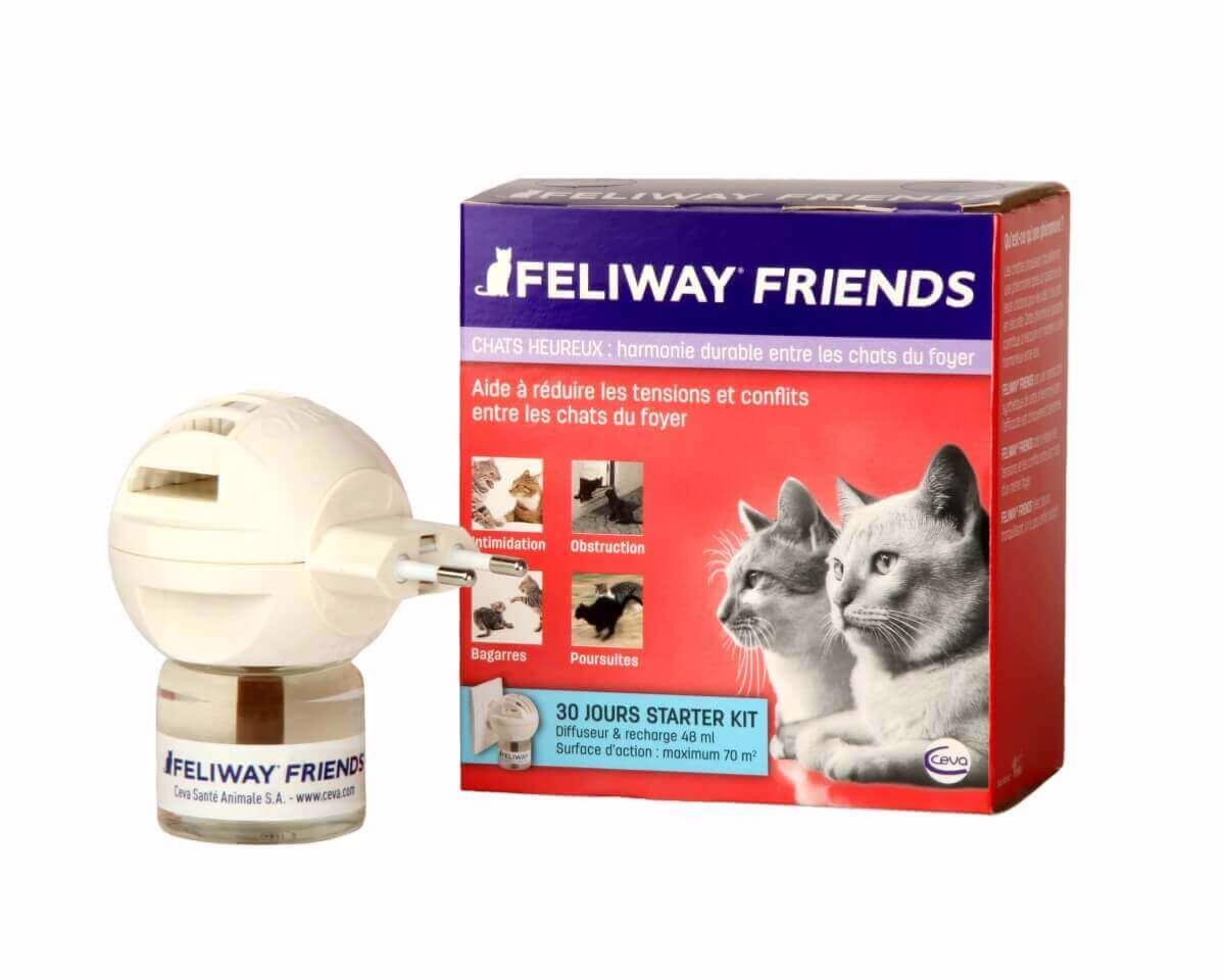 Feliway Friends pour Chat en Diffuseur et sa recharge de 48 ml pour 30 jours Ceva