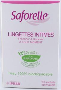 Saforelle Lingettes Intimes IPRAD - Boite 10 Sachets Individuels