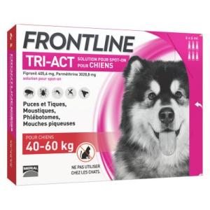 Frontline Tri-Act - Chien - XL - de 40 à 60 Kg - 6 pipettes - BOEHRINGER