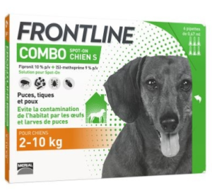 Frontline Combo - Chien - S - 2 à 10 Kg - 6 pipettes - BOEHRINGER