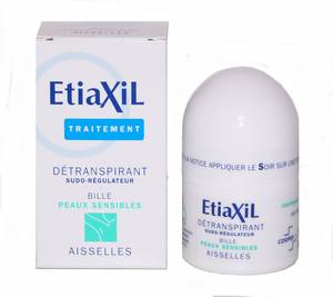 Etiaxil Peaux sensibles Aisselles est spécialement destiné à réguler la transpiration des aisselles