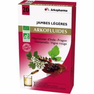 Arkofluide Jambes Légères en 20 Ampoules de 15 ml - Arkopharma