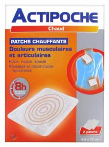 Actipoche Patch Chauffant Douleurs Musculaires et Articulaires 2 Patchs de 9.5 x 13 cm - Cooper
